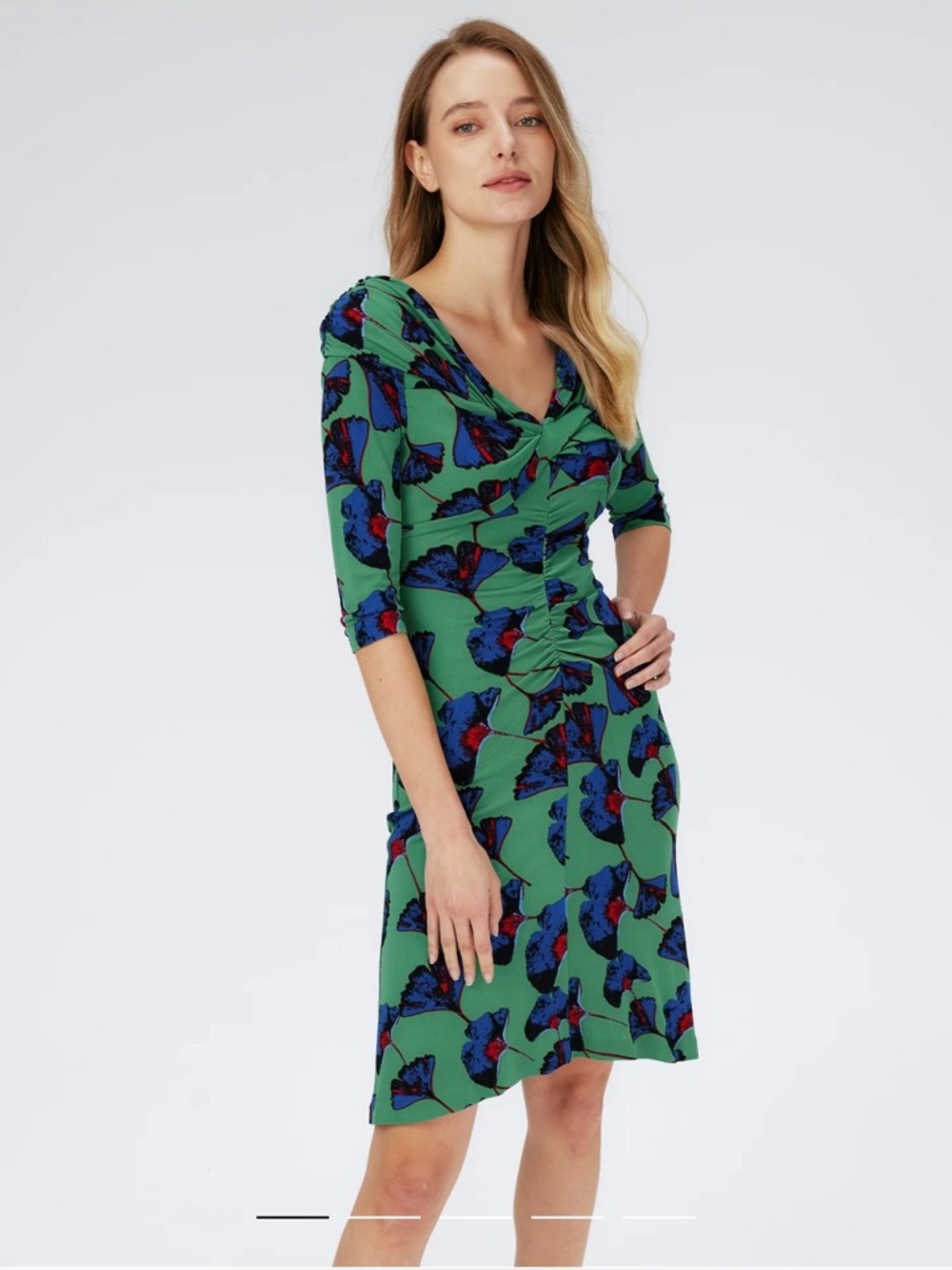 DIANE VON FURSTENBERG Jim Printed Jersey Dress XXS NWT